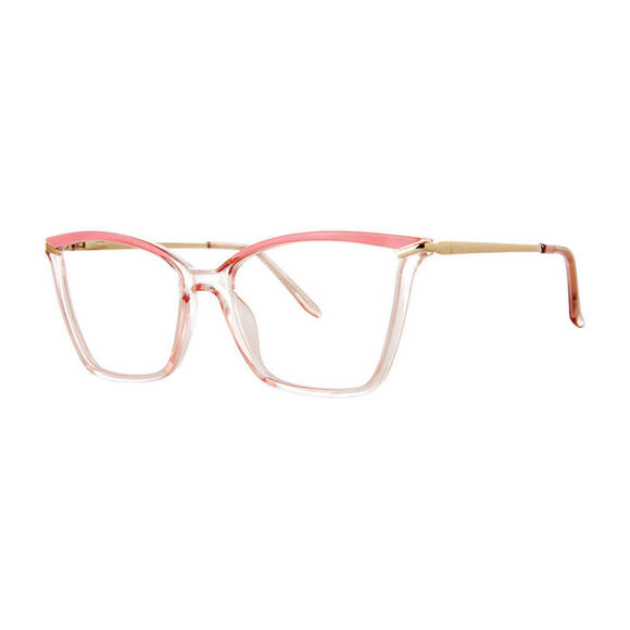 Modern Plastic Bountiful Eyeglasses Cat Eye Pink Crystal & Gold Frame 53-18-140